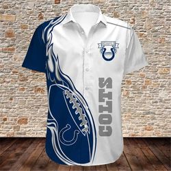 Indianapolis Colts Hawaiian Shirt Rugby, Personalized NFL Indianapolis Colts Hawaiian Shirt