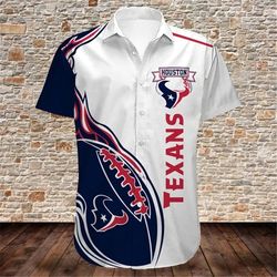 Houston Texans Hawaiian Shirt Rugby, Personalized NFL Houston Texans Hawaiian Shirt
