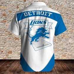 Detroit Lions Hawaiian Shirt Rugby, Personalized NFL Detroit Lions Hawaiian Shirt