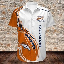 Denver Broncos Hawaiian Shirt Rugby, Personalized NFL Denver Broncos Hawaiian Shirt
