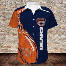 Chicago Bears Hawaiian Shirt Rugby, Personalized NFL Chicago Bears Hawaiian Shirt