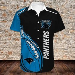 Carolina Panthers Hawaiian Shirt Rugby, Personalized NFL Carolina Panthers Hawaiian Shirt