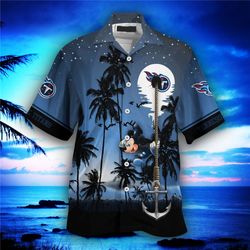 Tennessee Titans Hawaiian Shirt Hawaii Night Sky, Personalized NFL Tennessee Titans Hawaiian Shirt