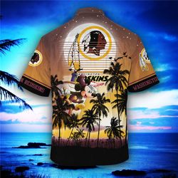 Washington Commanders Hawaiian Shirt Hawaii Night Sky, Personalized NFL Washington Commanders Hawaiian Shirt