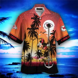 Kansas City Chiefs Hawaiian Shirt Hawaii Night Sky, Personalized NFL Kansas City Chiefs Hawaiian Shirt