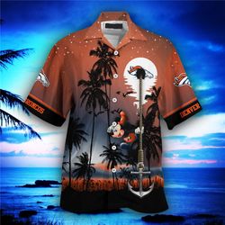 Denver Broncos Hawaiian Shirt Hawaii Night Sky, Personalized NFL Denver Broncos Hawaiian Shirt