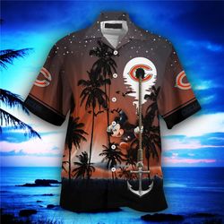 Chicago Bears Hawaiian Shirt Hawaii Night Sky, Personalized NFL Chicago Bears Hawaiian Shirt