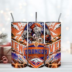 Denver Broncos, Football Mascot 20Oz Tumbler Design, Wrap Design