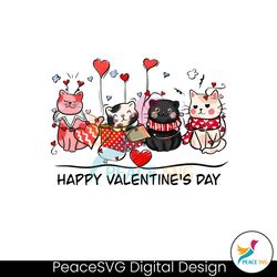 Cute Cat Happy Valentines Day PNG