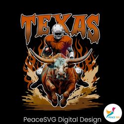 Vintage Texas Longhorns Football Skeleton PNG