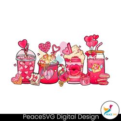 Retro Pink Valentine Coffee PNG