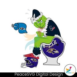 Grinch Houston Texans and Baltimore Ravens SVG