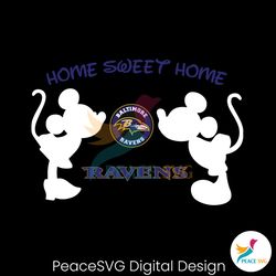 Mickey Minnie Home Sweet Home Ravens SVG