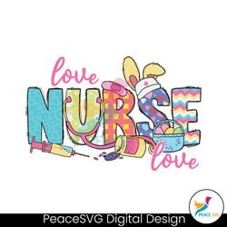 Retro Love Nurse Easter Bunny SVG