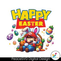 Retro Super Mario Happy Easter PNG
