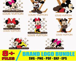 Disney LV Bundle Svg, Fashion Brand Logo Svg, Logo Svg
