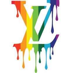 Louis Vuitton Rainbow Logo Svg, Fashion Brand Logo Svg, Logo Svg