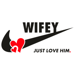 Wifey Heart Just Love Him Logo Svg, Fashion Brand Logo Svg, Logo Svg