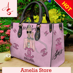 Chanel Pink Girls Luxury Brand Leather Handbag