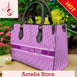 Christian Dior Purple Luxury Leather Handbag