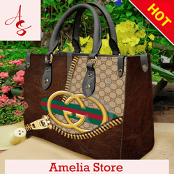 Gucci Brown Zipper Luxury Handbag