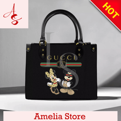 Gucci Mickey Black Leather Handbag