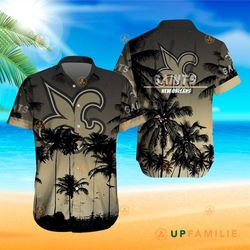 Saints Hawaiian Shirt New Orleans Saints Mens Aloha Tropical Best Hawaiian Shirts