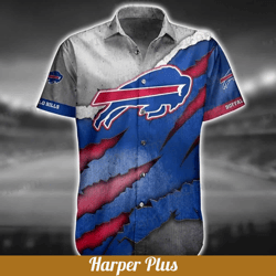 Buffalo Bills Hawaiian Shirt Gift For Beach Lovers, NFL Hawaiian Shirt