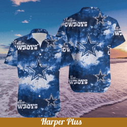 Dallas Cowboys Hawaiian Shirt Football Gift For Beach Vacation, NFL Hawaiian Shirt