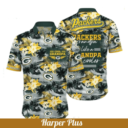 Green Bay Packers Hawaiian Shirt For Grandparent New Trending Beach Shirts