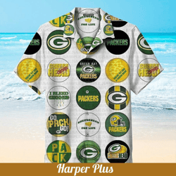 green bay packers hawaiian shirt nfl graphic print