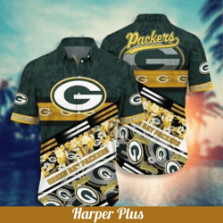 Green Bay Packers Hawaiian Shirts Football Short Sleeve