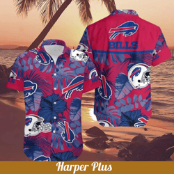 NFL Buffalo Bills Hawaiian Shirt Football Gift For Beach Trip, NFL Hawaiian Shirt
