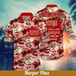NFL San Francisco 49ers Hawaiian Shirt Cool Grandpa, NFL Hawaiian Shirt
