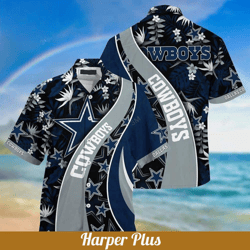 Tropical Pattern With NFL Dallas Cowboys Hawaiian Shirt, NFL Hawaiian Shirt