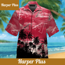 Arizona Diamondbacks Hawaiian Tropical Design Short Sleeve Elegance Shirt