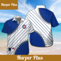 Chicago Cubs Short Sleeve Button Up Tropical Hawaiian Shirt