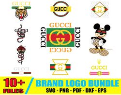 Gucci Logo Bundle Svg, Fashion, Luxury Brand Logo Svg
