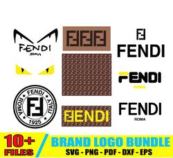 Fendi Logo Bundle Svg, Fendi Logo Svg, Luxury Brand Logo Svg