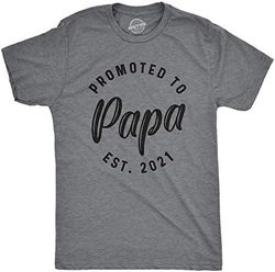 mens promoted to papa 2021 tshirt funny new baby family graphic tee mens funny t shirts dad joke t shirt for men novelty