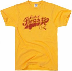 Men's Eaton Beaver Funny Rude Baseball Humor T-Shirt