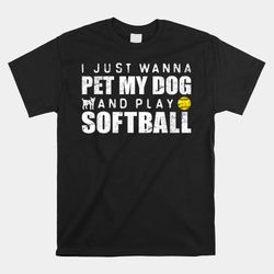 Girls Fastpitch Softball Funny Dog Shirt