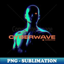 CYBERWAVE - Modern Sublimation PNG File - Enhance Your Apparel with Stunning Detail