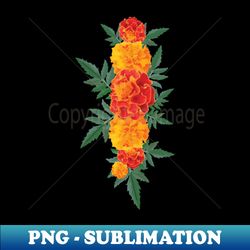 cempaschil mexican flowers day of the death marigold bouquet - signature sublimation png file - unleash your creativity