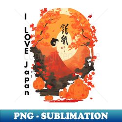 I Love Japan - PNG Transparent Digital Download File for Sublimation - Unlock Vibrant Sublimation Designs