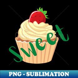 Cupcake and Strawberry - Digital Sublimation Download File - Enhance Your Apparel with Stunning Detail