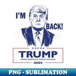TRUMP 2024 Grunge American Flag Design - PNG Transparent Digital Download File for Sublimation - Perfect for Sublimation Art