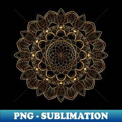Gold Mandala Art - Special Edition Sublimation PNG File - Capture Imagination with Every Detail