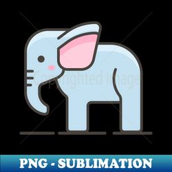 cute baby elephant animated art - Decorative Sublimation PNG File - Create with Confidence