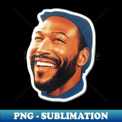 marvin gaye with a blue hat - vintage sublimation png download - add a festive touch to every day